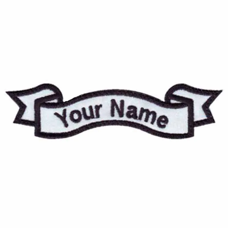

Custom name 5" wide*1.5" high black patch/felt applique/iron on patches