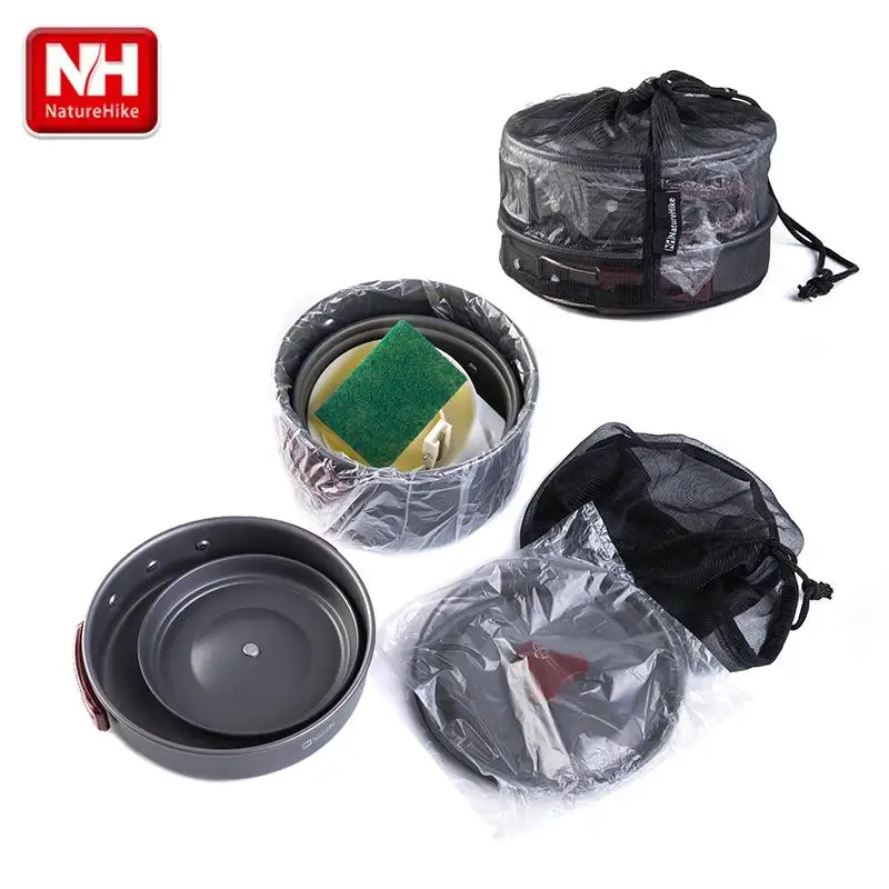 Naturehike 4 en 1 vajilla al aire libre Camping senderismo utensilios de cocina conjunto de Picnic para 2-3 personas NH15T203-G