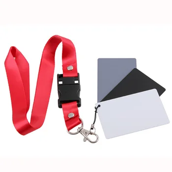 

Foleto White balancing 18% Digital Photography Balance Card Set Black White Grey 3in1 Exposure Color card for canon nikon camera