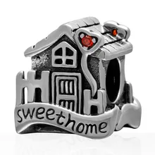 Fits Pandora Bracelets Sweet Home Sweet Home Charms Silver beads 925 Sterling Silver jewelry DIY making wholesale