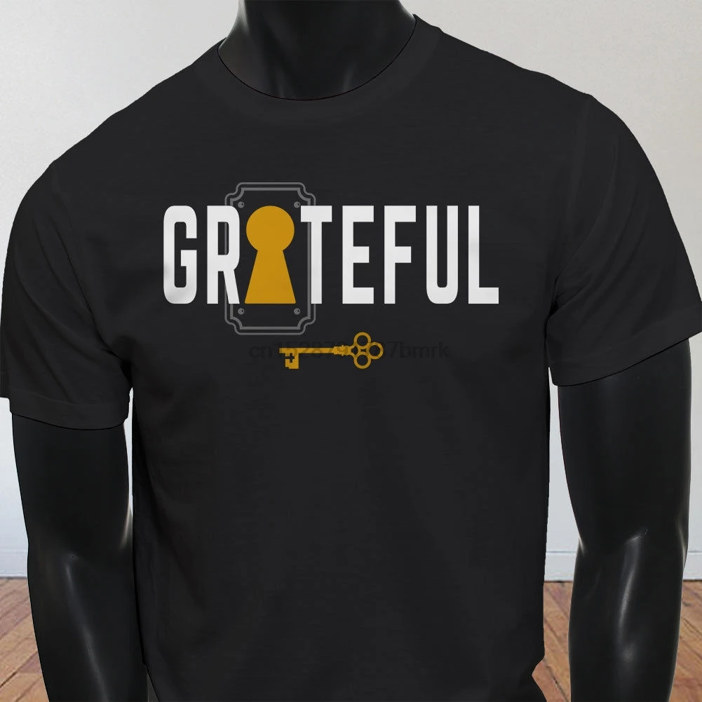 New Spring High-Elastic Cotton GRATEFUL KEY HIP HOP RAP MUSIC MAJOR DJ KHALED Mens Black T-Shirt Summer | Мужская одежда