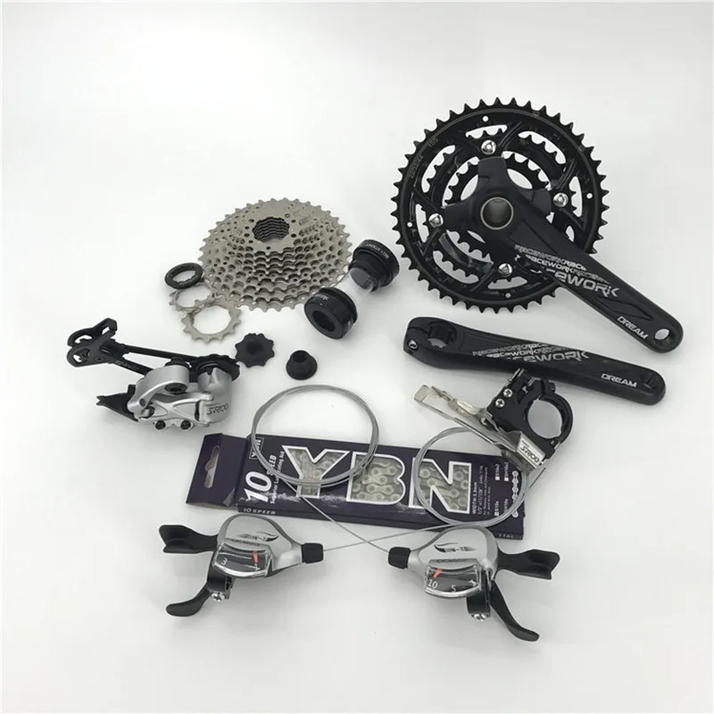 

MTB Mountain Bicycle 10S Derailleurs Suit 10 30 Speed Shift Lever Hollow Crankset 22T 32T 44T 10 Speed Chain For Shi mano M610