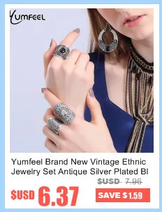 Yumfeel, брендовые Винтажные серьги-кольца, металлические, с античным посеребрением, полые, цветочный дизайн, Винтажные серьги-кольца для женщин, Brincos