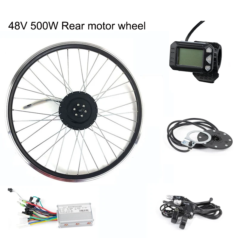 

Motor Ebike Electric Bicycle Kits Engine Kit for Bicycles Motor 48V 500W Rear Wheel Motor for Bicycle 20inch Electric Bike Set