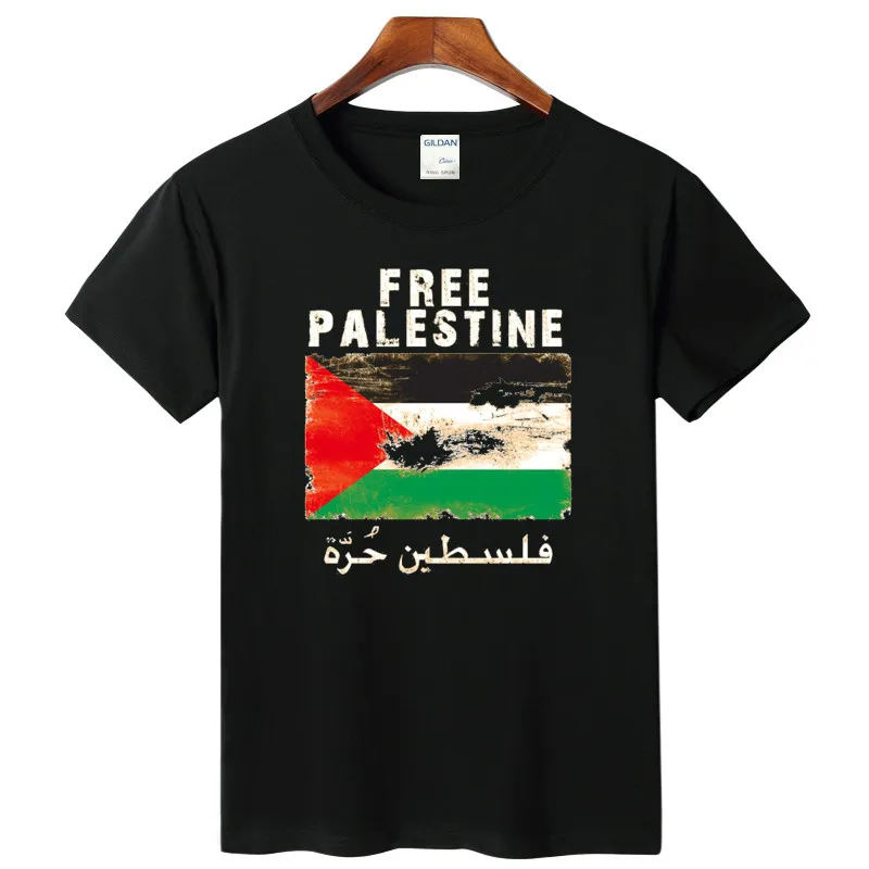 Free Palestine -End Israeli Occupation T-Shirt Design Men's Plain Shirt Top Quality Tee 100% Cotton | Мужская одежда