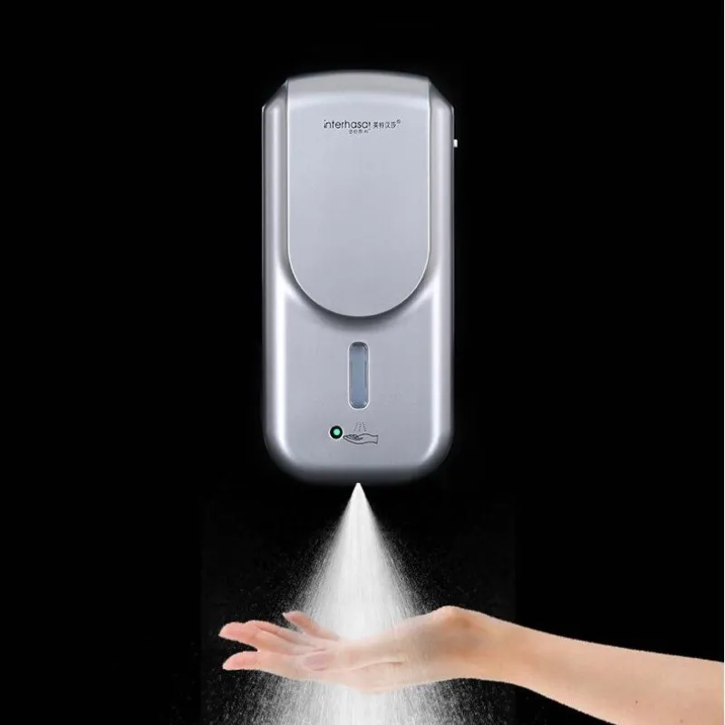 1000 ml Automatic Sense alcohol sprayer Wall Mounted ABS Touch-free AC or DC hand sterilization drill or no drill