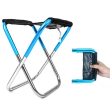 Portable Aluminum Folding Chair Stool Seat Outdoor Fishing Camping Picnic Padded Outdoor Folding Chair Fishing folding portable outdoor fishing chair backpack playing climbing outdoor portable folding stool backpack high quality