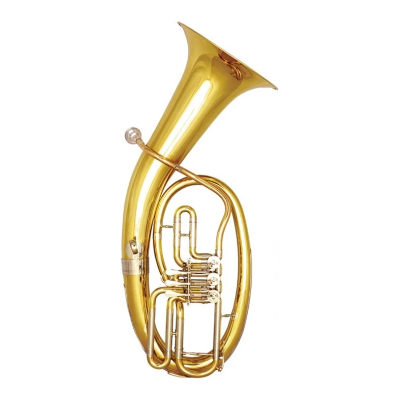 Bb Baritone 3 Valves Baritone hoen Brass Body Lacquer surface With