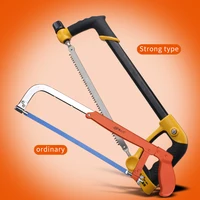 עץ ידית כלי המסור הידני מסור למתכת צינור עגול מתכוונן עם מסגרת אלומיניום סגסוגת ואת ידית נוחה חיתוך עץ מתכת סיב (3)