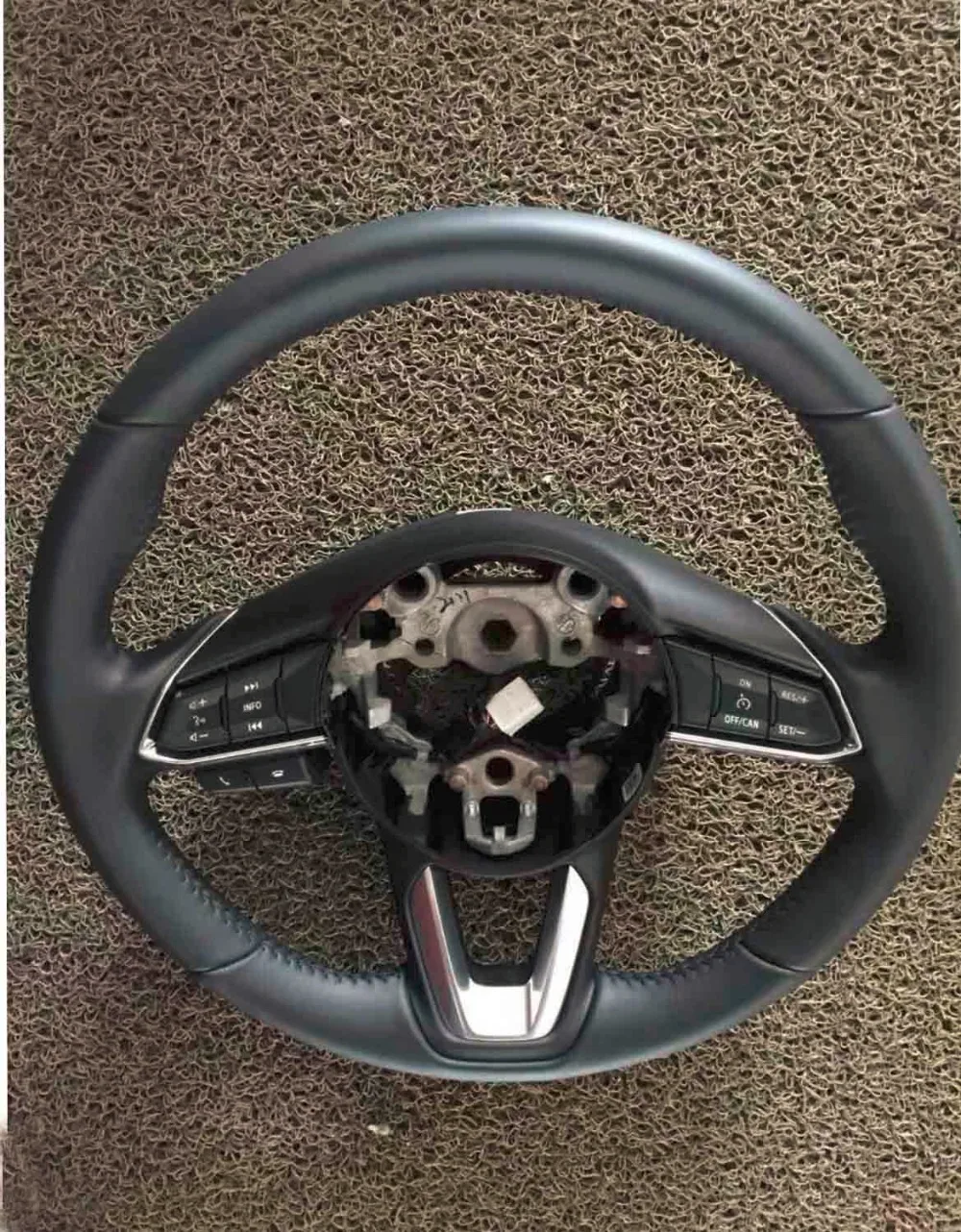 

Leather Steering Wheel Switch Chrome Trim For MAZDA axela cx4 cx5 2017