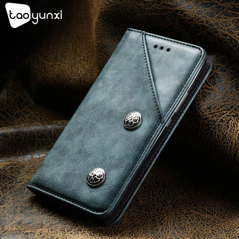 

TAOYUNXI Cases For DOOGEE Y6 MAX Flip Case 6.5 Mobile Phone Pouch Retro Leather Back Cover Wallet Card Holder Phone Bags Housing