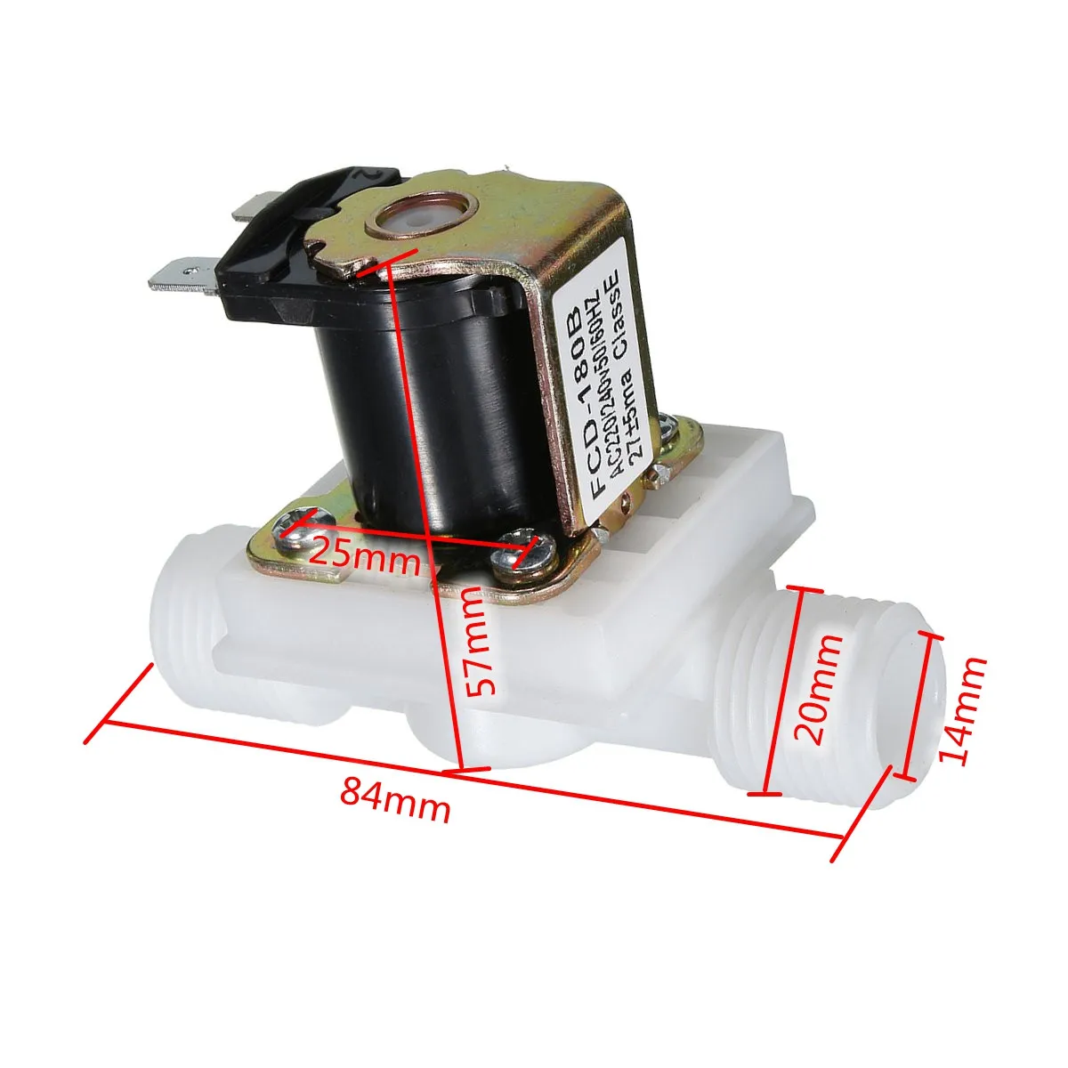 

New Best Price 1Pcs AC220V Electric Solenoid Valve Magnetic N/C Water Air Inlet Flow Switch N/C 1/2"