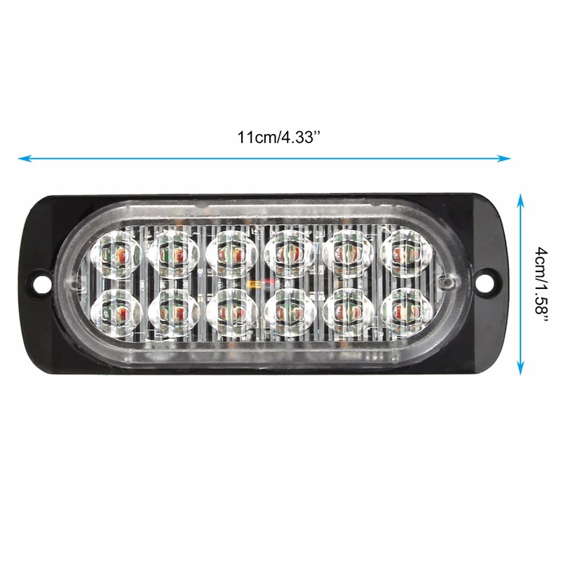 12v/24v грузовик фура поезд Ван Led Янтарная вспышка гриль противотуманная фара Строб