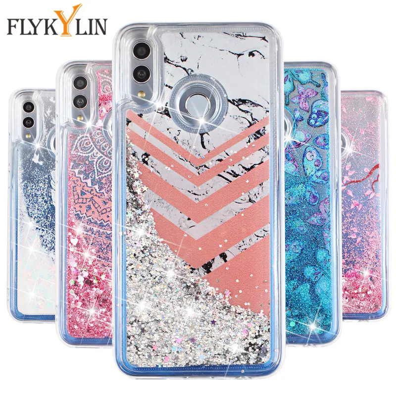 

For Huawei P Smart 2019 Luxury Glitter Liquid Sand Quicksand Smart Cases For Huawei Honor 10 Lite Soft TPU Silicone Phone Cover