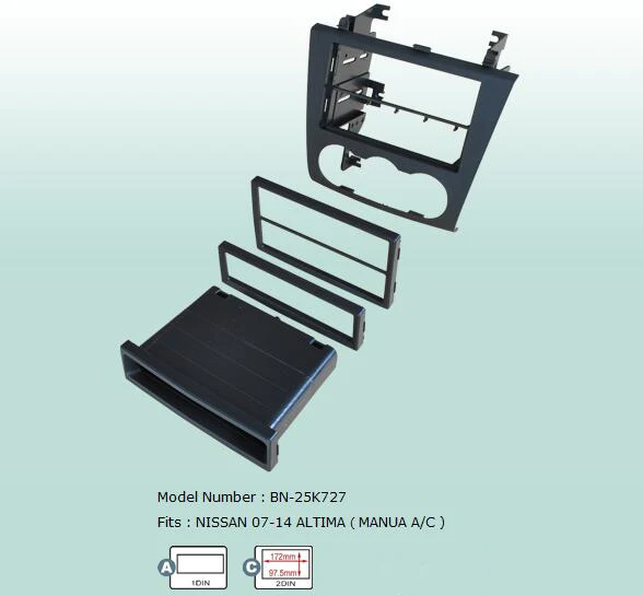 Автомобильная фасциас Радио Аудио Панель рамка Dash комплект для Nissan Altima руководство Кондиционер 2007~ Розничная /комплект