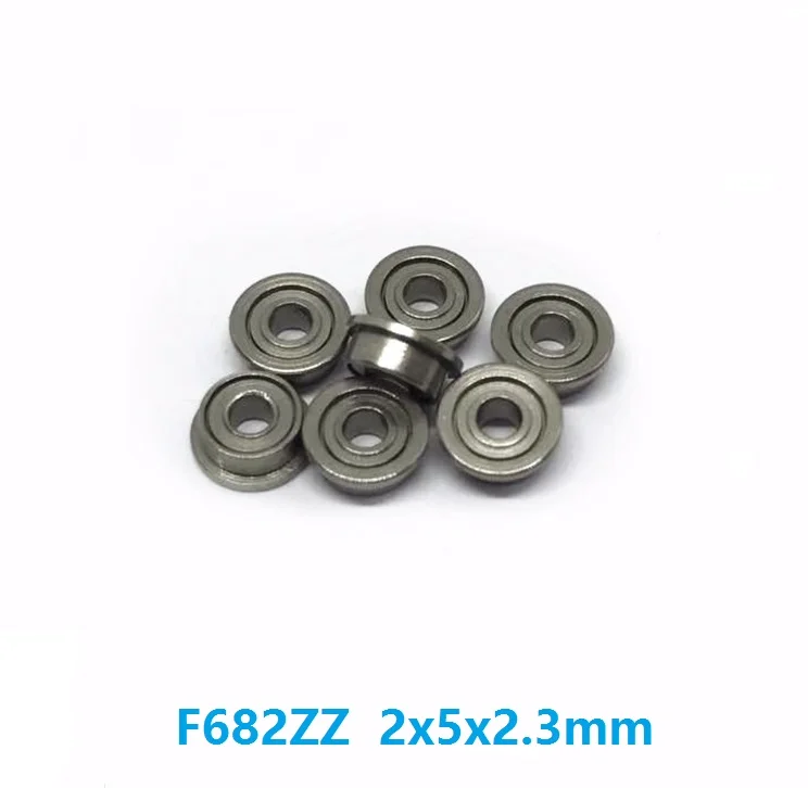 50 шт/100 шт/500 шт F682ZZ F682 ZZ Z полная мяч(без клетки) 2x5x2,3mm фланцевый радиальный подшипник экранированный 2*5*2,3