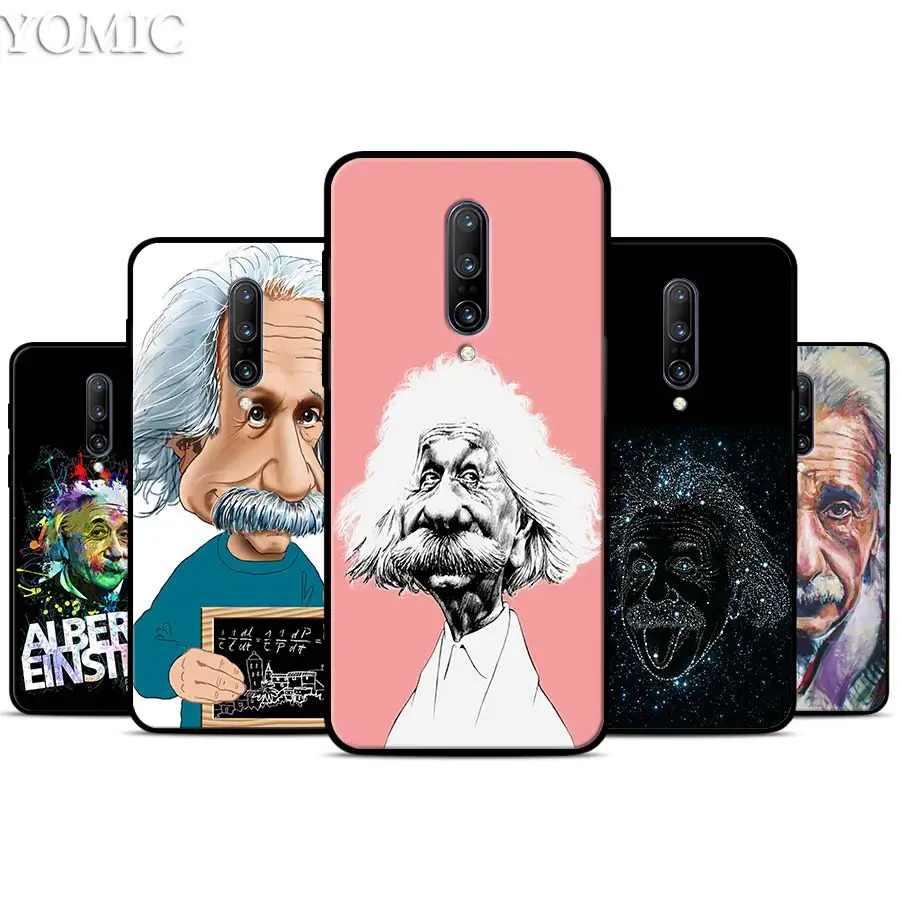 Albert Einstein Physical Silicone Case for font b Oneplus b font font b 7 b font