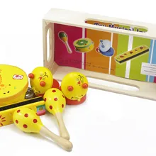 Деревянный Музыкальные инструменты комплект Детские деревянные развивающие ребенок Музыкальные инструменты детства Детские музыкальные игрушки