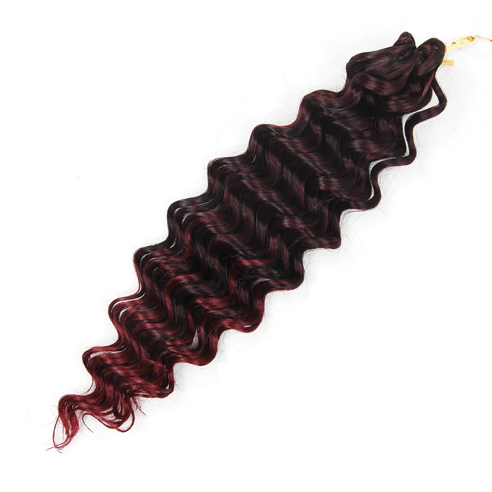 Synthetic Deep Wave Crochet Braiding Hair Extensions 10