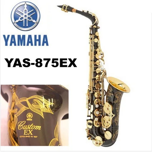 Cheap 2015 New High quality Saxophone alto YAS 875EX musical instruments professional E-flat sax alto Black saxophone alto sax
