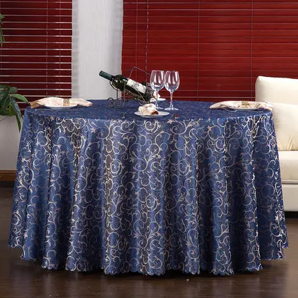 

Hotel Round Tablecloth Hotel Restaurant Square Tablecloth Round European Style Wedding Dining Table Coffee Table Cloth 280D cm
