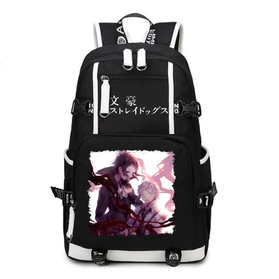 Bungo Stray DogsBackpack аниме Nakajima atсуши дазай Осаму Косплей нейлоновая школьная сумка