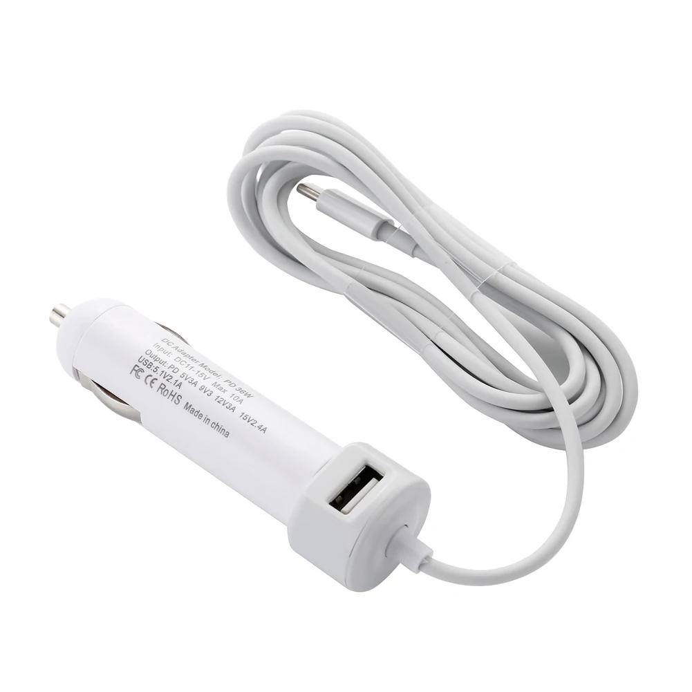 USB Car Charger DC Adapter USB C with Power Delivery USB Type C Fast Charge Adapters DXY88in