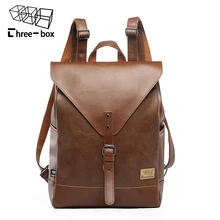 Большой Вместительный винтажный кожаный мужской рюкзак с тремя ящиками, модная школьная сумка, сумка для путешествий, деловая мужская сумка для ноутбука Mochila