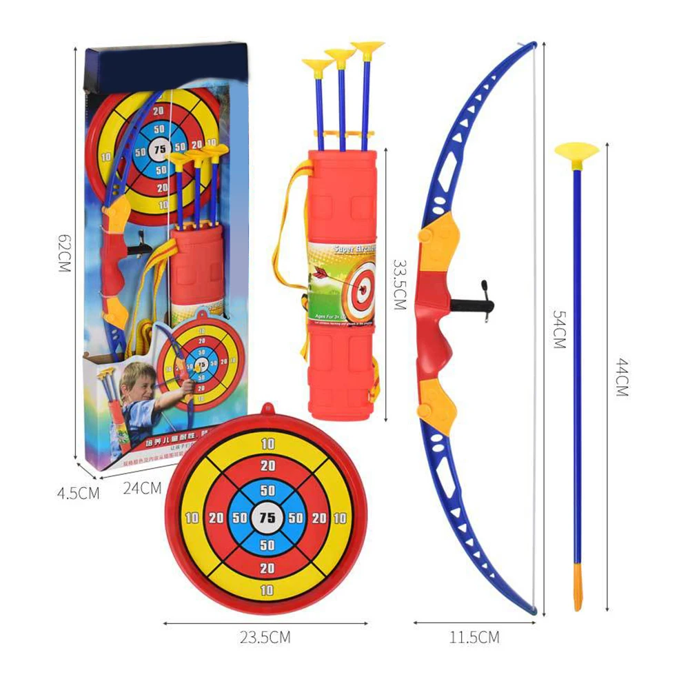 Детские Стрелка Игрушка Спорт на открытом воздухе стрельба из лука с мишень, лук Пластик мягкие присоски моделирование сад удовольствие от