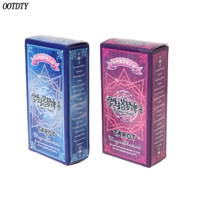 

Student Tarot Cards With Colorful Box Mysterious Divination Astrology Board Game
