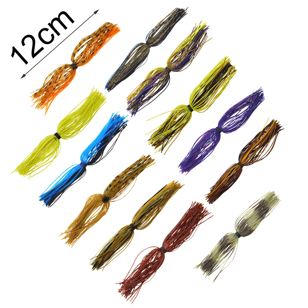 5pcs/lot silicone artificial Jigs Skirts lure more 50 strands each Bundle  for spinner bait buzzbait fishing accessories