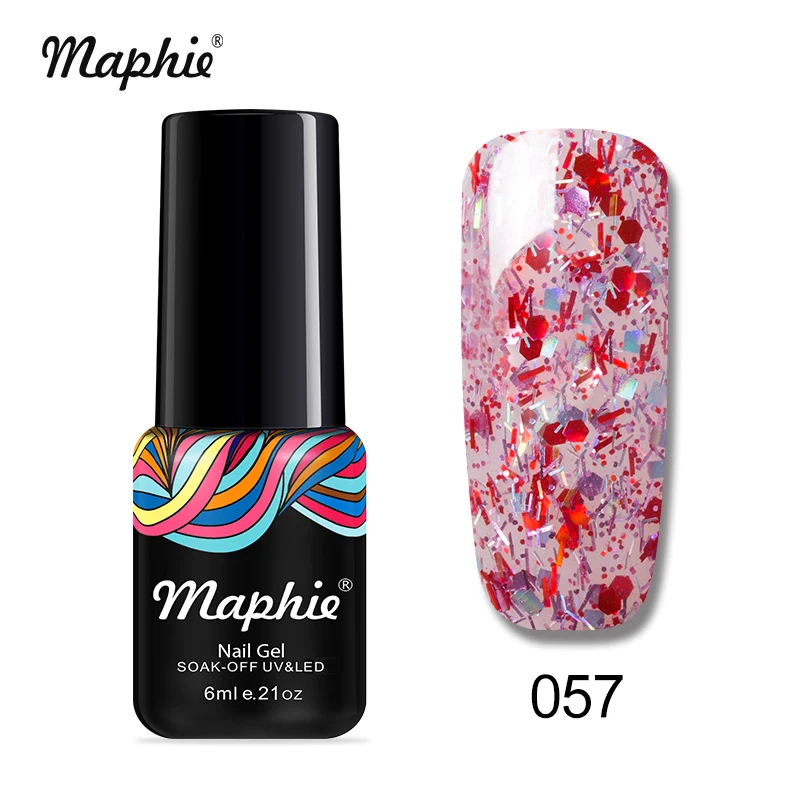 057 Maphie 6 мл Гель-лак для ногтей Французский салонный УФ-гель для ногтей полуперманентный замачиваемый УФ Гель-лак для ногтей Светодиодная лампа эмаль - Цвет: 057