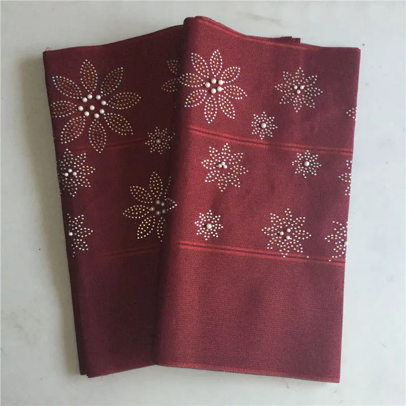 Новые Асо Оке геле headtie с бусины камни африканский руководитель обертывания