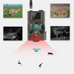 12MP фото ловушки ночного видения mms-камера для охоты GPRS HC300M олень охотничья камера s 32 Гб передача памяти фото ловушки видеокамера