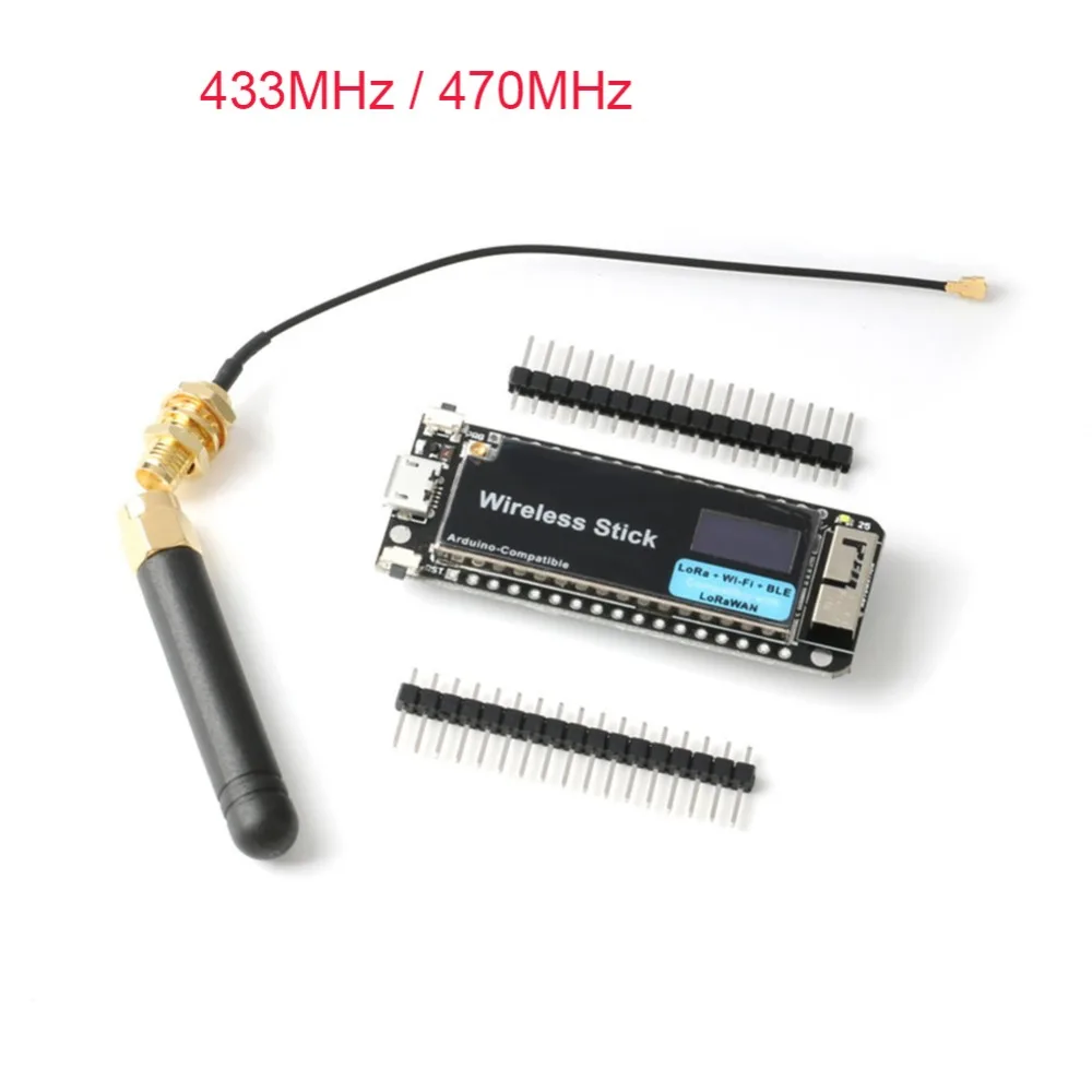 Макетная плата с OLED дисплеем 433 МГц/470 МГц ESP32 LoRa модуль SX1276 LoRaWAN Protocol WIFI BLE антенной