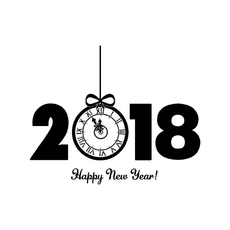 2018 Happy New Year Merry Christmas Wall Sticker Home Shop Windows Decals Removable Waterproof Non-toxic Room DecorC0409#30     03