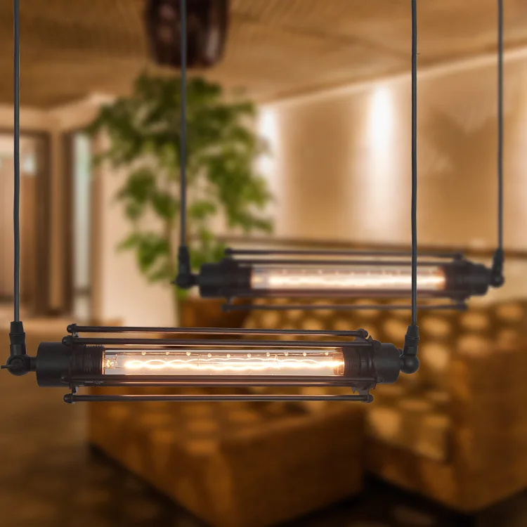 Loft American style rural industrial wind pendant antique creative personality bar lantern lantern flute lamp