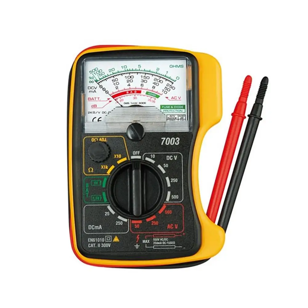 

Portable KT-7003 Mini Analog Multimeter Pointer Voltage Current Battery Tester Set