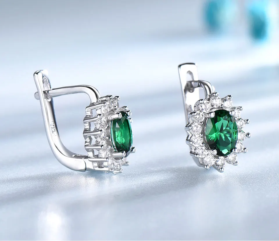 UMCHO-Emerald-925-sterling-silver-clip-earrings-for-women-EUJ074E-1-PC_03