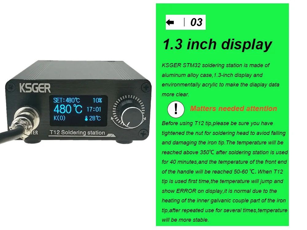 KSGER паяльная станция DIY Kit STM32 2,1 S OLED 1,3 дисплей контроллер температуры цифровой электронный сварочный Утюг T12 железные наконечники