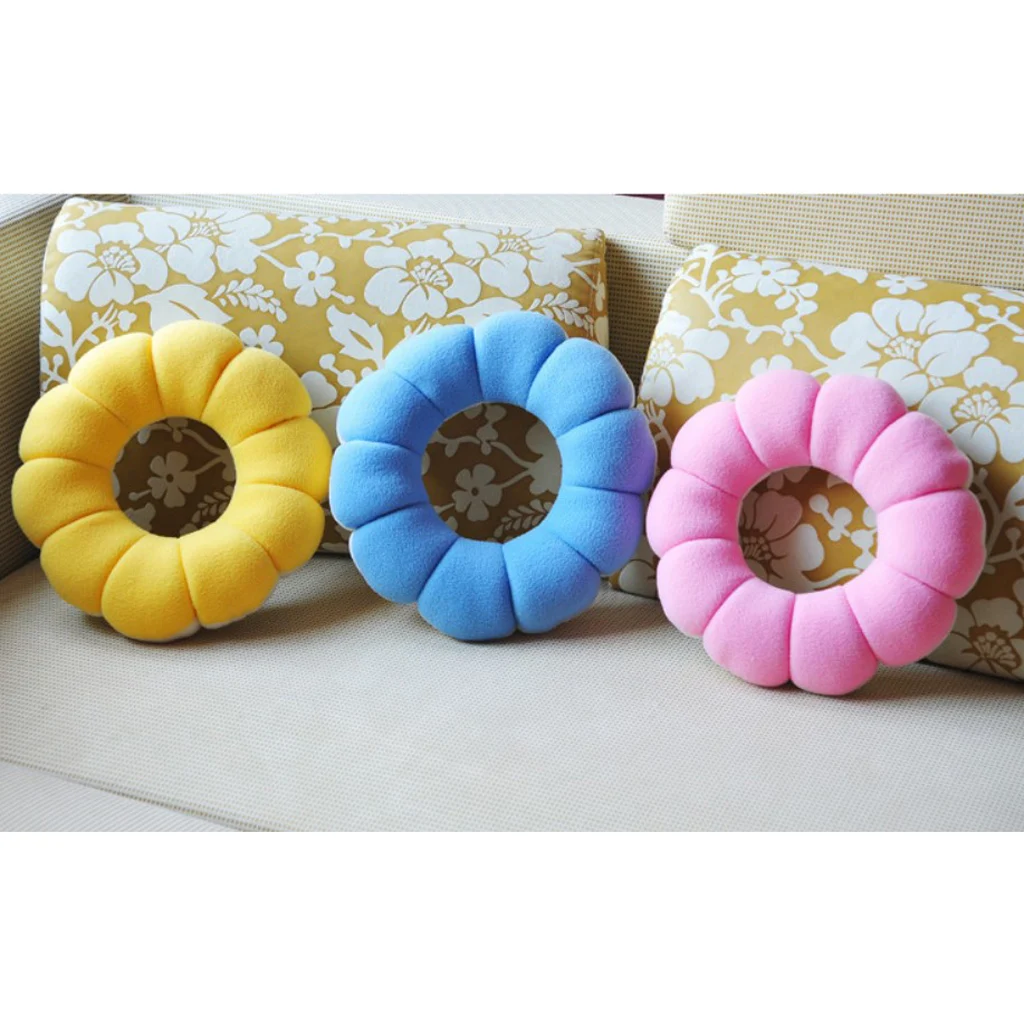 Donut Ring Cervical Neck Pillow Outdoor Sports Car Decoration Travel Twist Flower Shape Pillow