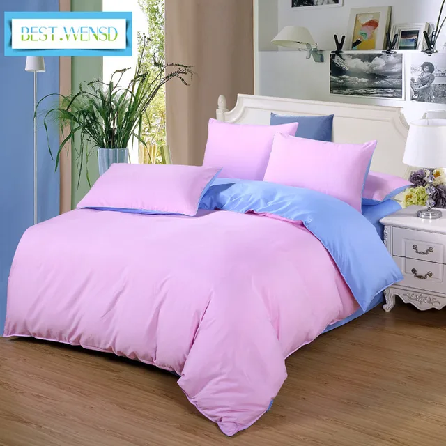 Best Wensd Solid Color Bed Linen Pillow Covers Luxury Bedding Set Best Wensd Solid Color Bed Linen Pillow Covers Luxury Bedding Set King Size Quilt Cover Bedclothes Duvet Jogo De Cama