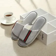 2017 Limited Rushed Summer Pvc Gingham Flock Slippers Ladies Cotton Slippers Home Anti – Skid Thick Indoor Wood Floor Plush And