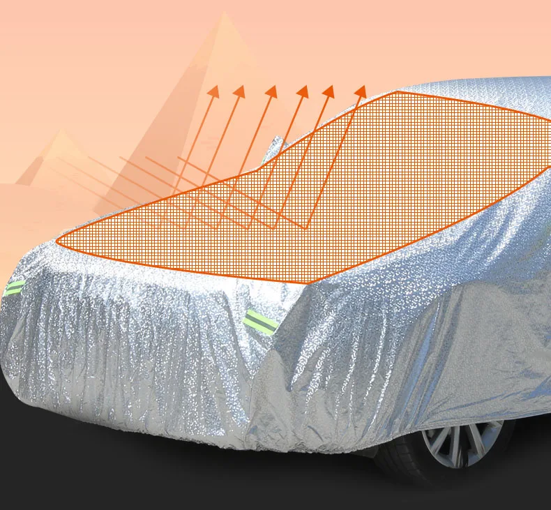 Capa de Carro Alumínio à Prova Água para o Automóvel Acessórios do Carro Grosso Camada Folha Dwaterproof Subaru Jeep Renegado Toyota Rav4 Capa Estilo 3 6 Capas de carro