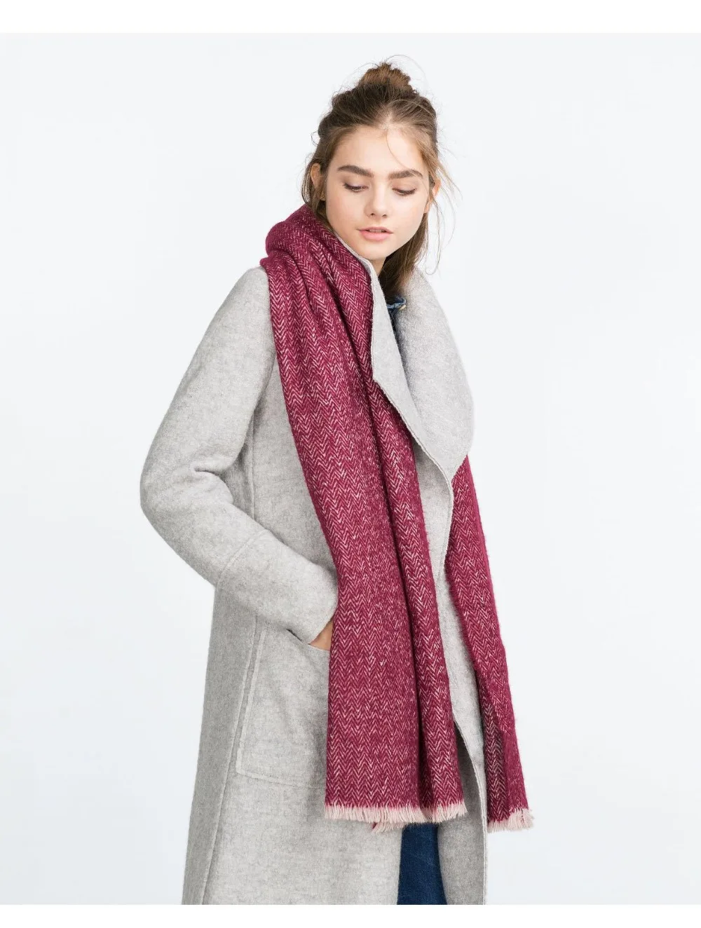 Za Winter Scarf 2016 Luxury Brand font b Tartan b font Cashmere Scarf Women Wool Plaid