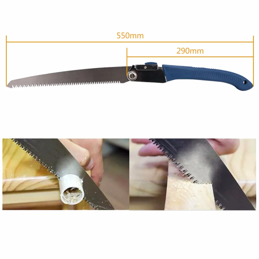 Portable Home Manual Pruning Hacksaws Garden Folding Trimming Saw Pruning Garden Household Anti-skip Hand Steel Sawing Tool 27cm
