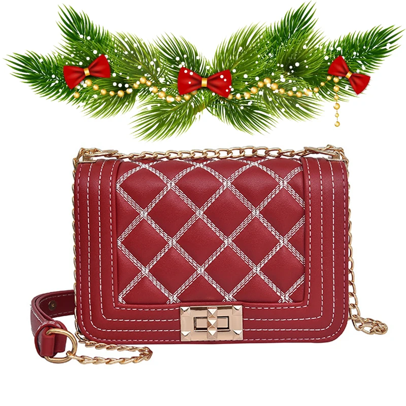 Lingge chain bag female 2018 new retro shoulder chain handbags Korean version of the wild Messenger bag