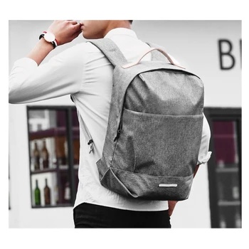 

Zebella Men Waterproof Laptop Backpack Business Computer Backpack Bag Men's Bag Backpack Grey Leisure Backpacks