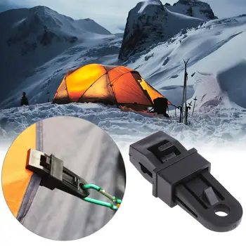 

5pcs Outdoor Tents Awing Clip Tarpaulin Tarp Tent Wire Rope Cable Clip Tent Pole Clips Clamp Snap Tent Clips Accessories