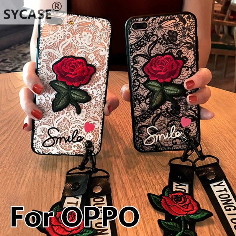 SYCASE Новое Кружевное с вышивкой Роза чехол для телефона OPPO R15 R11 плюс R11S R9S R9Plus
